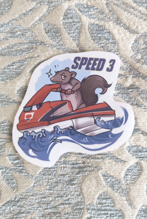 Speed3 Naklejka Speed 3 Wiewiórka na motorówce