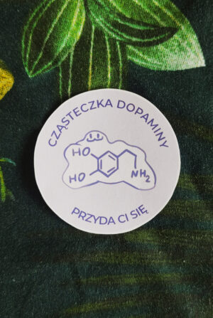 dopamina Naklejka cząsteczka dopaminy
