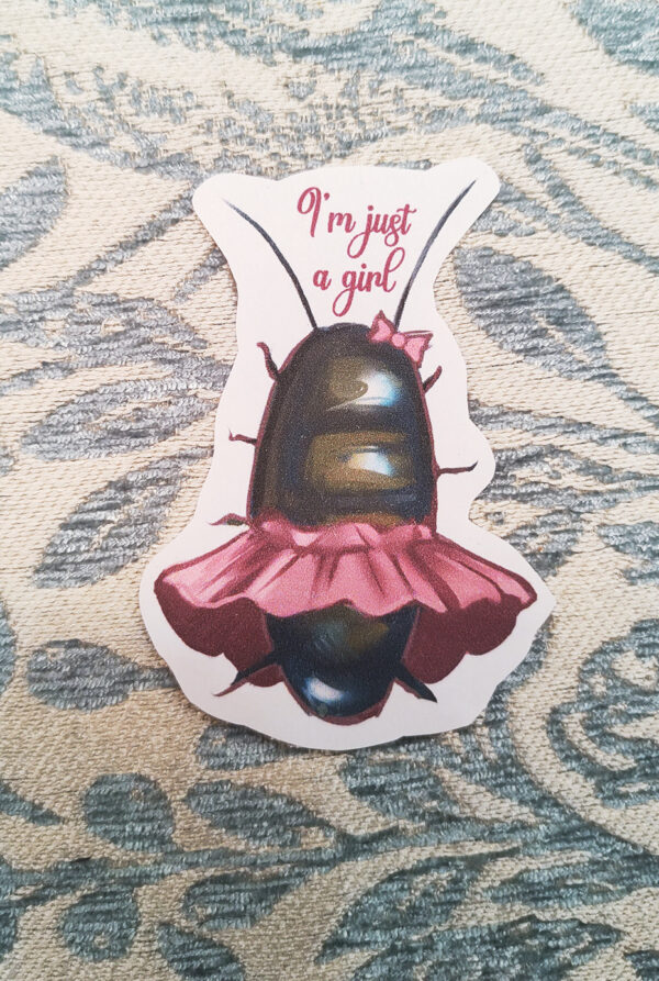 Naklejka karaluch coquette "I'm just a girl"