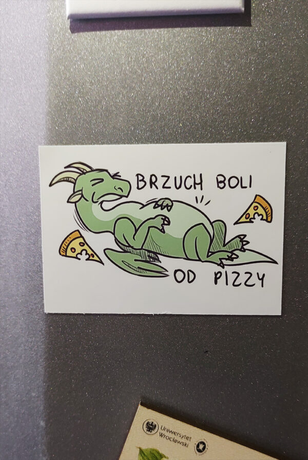 Magnes 'brzuch boli od pizzy'